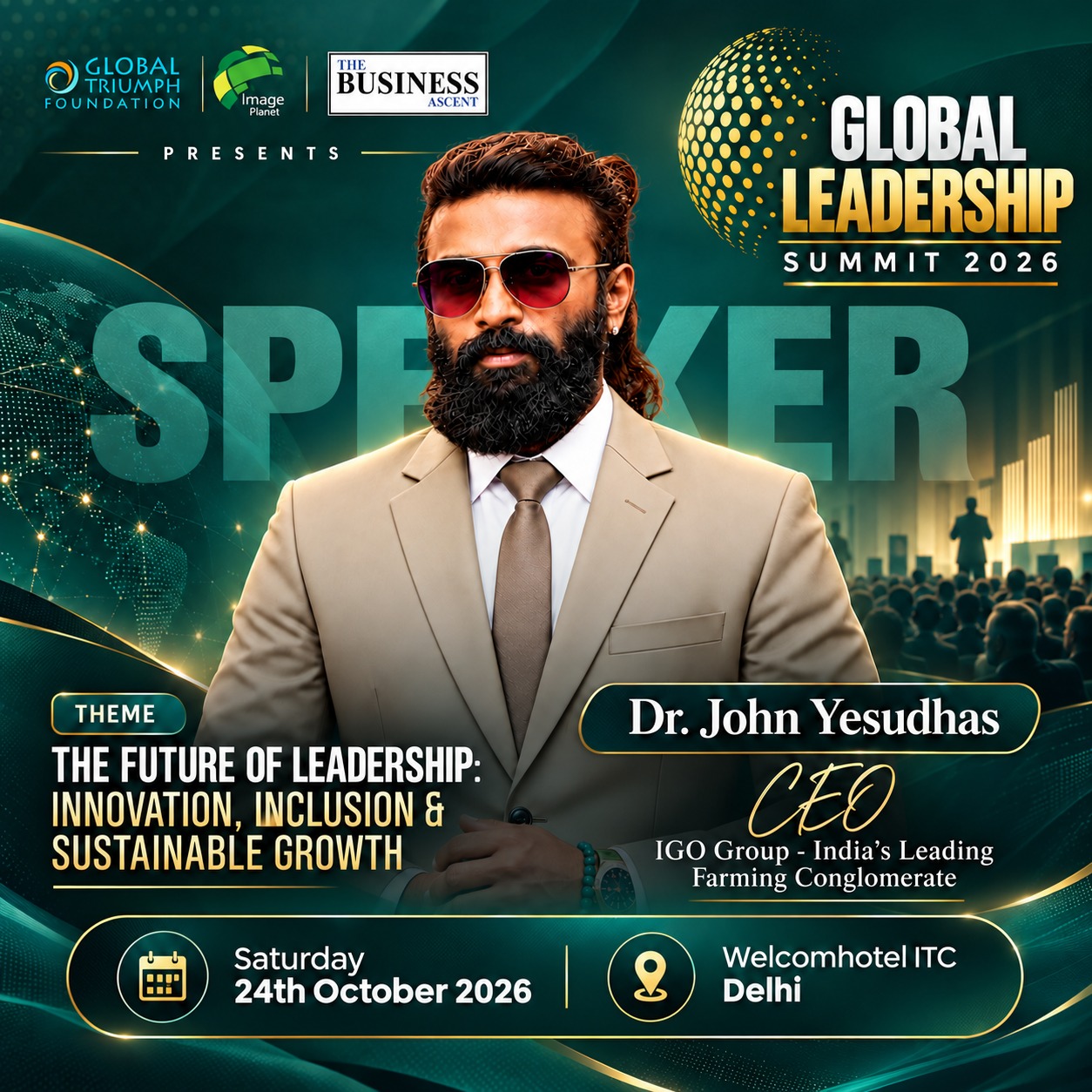 Dr. John Yesudhas, Speaker at Global Leadership Summit 2026